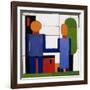 Man and Woman with Intersecting Arms-Franz Wilhelm Seiwert-Framed Giclee Print