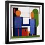 Man and Woman with Intersecting Arms-Franz Wilhelm Seiwert-Framed Giclee Print