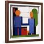 Man and Woman with Intersecting Arms-Franz Wilhelm Seiwert-Framed Giclee Print