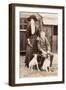 Man and Woman with Two Jack Russell Terriers-null-Framed Photographic Print