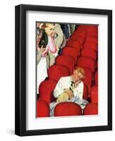 "Man Asleep in Theater," July 27, 1940-Emery Clarke-Framed Giclee Print