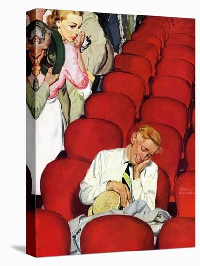 "Man Asleep in Theater," July 27, 1940-Emery Clarke-Stretched Canvas