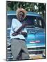 Man at a Front of a Car, Havana, Cuba-Peter Adams-Mounted Photographic Print