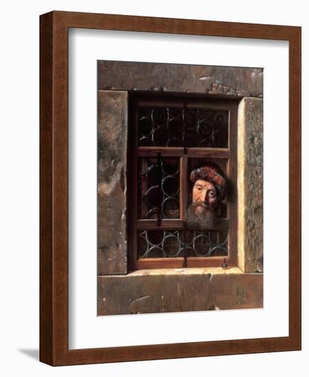 Man at a Window, 1653-Samuel van Hoogstraten-Framed Giclee Print