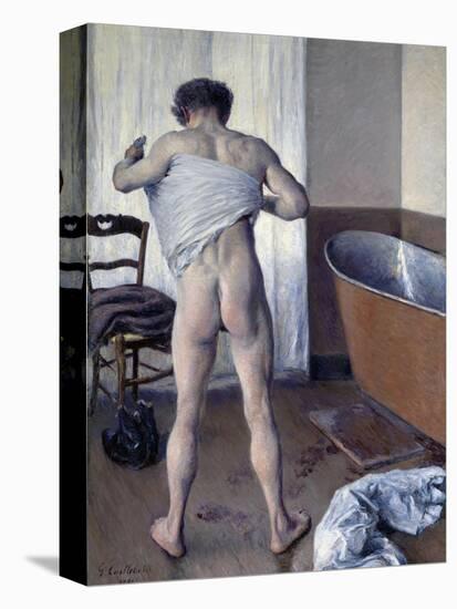 Man at His Bath-Gustave Caillebotte-Stretched Canvas