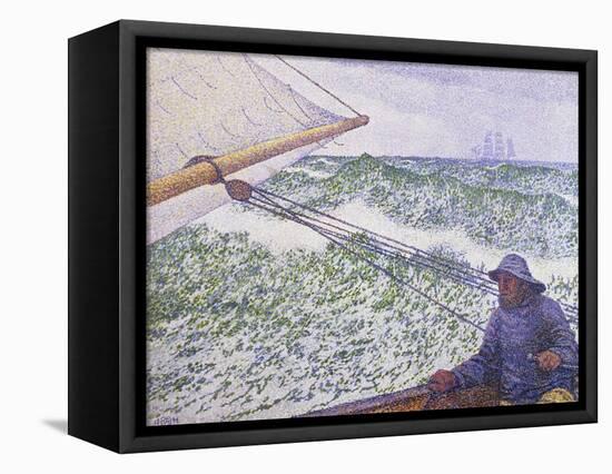 Man at the Helm, Portrait of Signac, 1892-Theo van Rysselberghe-Framed Stretched Canvas