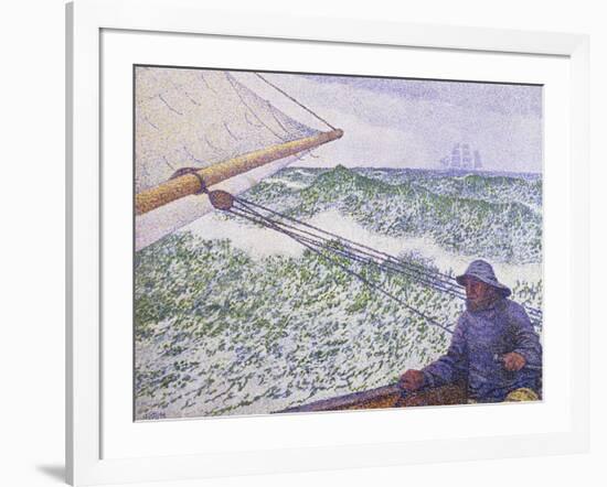 Man at the Helm, Portrait of Signac, 1892-Theo van Rysselberghe-Framed Giclee Print