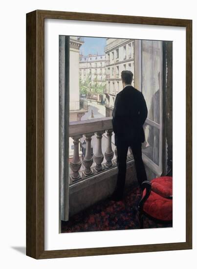 Man at the Window. 1875-Gustave Caillebotte-Framed Giclee Print