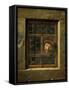 Man at the window-Samuel van Hoogstraten-Framed Stretched Canvas