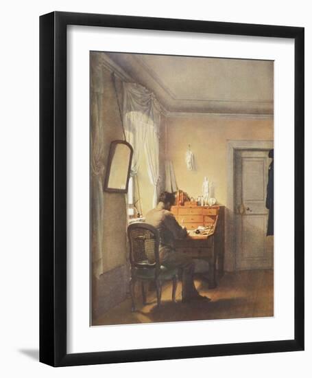 Man at Writing Desk-Georg Friedrich Kersting-Framed Collectable Print