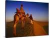 Man Atop Camel, Thar Desert, Rajasthan, India-Peter Adams-Stretched Canvas