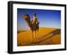 Man Atop Camel, Thar Desert, Rajasthan, India-Peter Adams-Framed Photographic Print