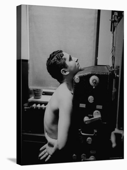 Man Being Given Chest X-Ray at Chelsea Chest Clinic-Cornell Capa-Stretched Canvas