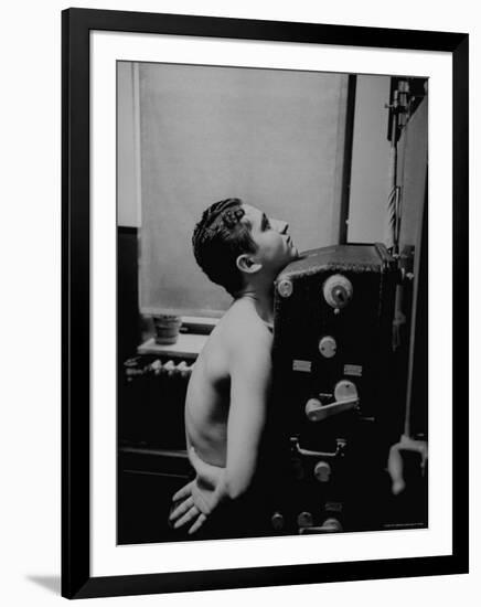 Man Being Given Chest X-Ray at Chelsea Chest Clinic-Cornell Capa-Framed Photographic Print