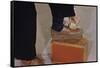 Man Buffing His Shoes-William P. Gottlieb-Framed Stretched Canvas