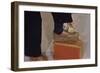 Man Buffing His Shoes-William P. Gottlieb-Framed Photographic Print