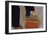 Man Buffing His Shoes-William P. Gottlieb-Framed Photographic Print