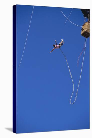 Man Bungee Jumping from a Hot Air Balloon-DLILLC-Stretched Canvas