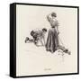 Man Caddying for a Woman on the Golf Course (Litho)-Harrison Fisher-Framed Stretched Canvas