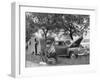 Man Camping Alongside Highway 30-Allan Grant-Framed Photographic Print