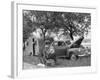 Man Camping Alongside Highway 30-Allan Grant-Framed Photographic Print