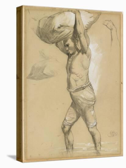 Man Carrying a Bundle, 1870s-1880s-Richard Beavis-Stretched Canvas
