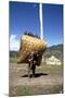 Man Carrying a Huge Load, Bumthang, Bhutan-Vivienne Sharp-Mounted Photographic Print