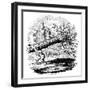 Man Carrying a Large Tree Trunk on His Shoulder, 19th Century-George Cruikshank-Framed Giclee Print