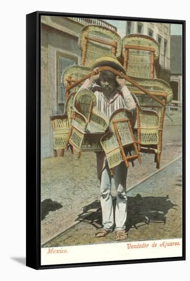 Man Carrying Chairs, Mexico-null-Framed Stretched Canvas