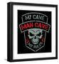 Man Cave-Biker Patch-SM Design-Framed Art Print