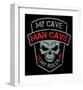 Man Cave-Biker Patch-SM Design-Framed Art Print