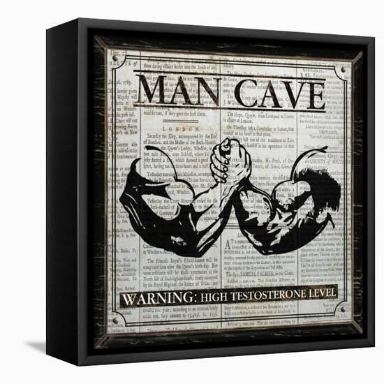 Man Cave (Black and White)-Piper Ballantyne-Framed Stretched Canvas