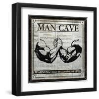 Man Cave (Black and White)-Piper Ballantyne-Framed Art Print