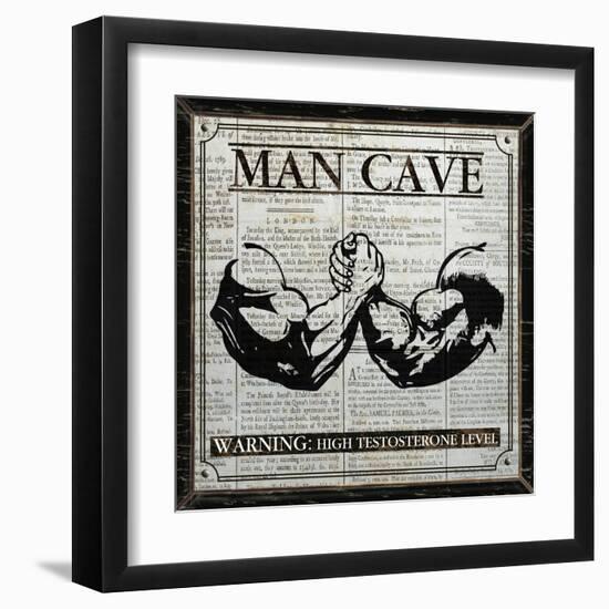 Man Cave (Black and White)-Piper Ballantyne-Framed Art Print