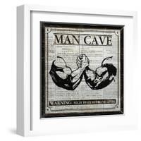 Man Cave (Black and White)-Piper Ballantyne-Framed Art Print