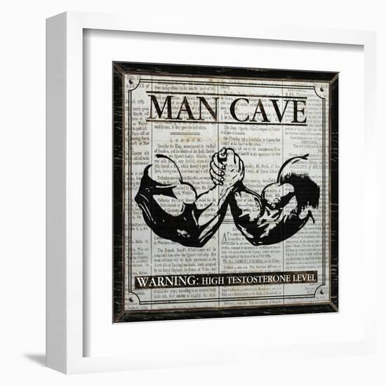 Man Cave (Black and White)-Piper Ballantyne-Framed Art Print