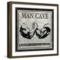 Man Cave (Black and White)-Piper Ballantyne-Framed Art Print