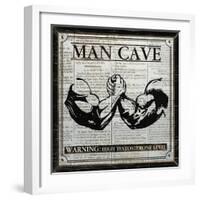 Man Cave (Black and White)-Piper Ballantyne-Framed Art Print