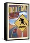 Man Cave Country-Lantern Press-Framed Stretched Canvas