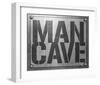 Man Cave Entry Plaque-SM Design-Framed Art Print