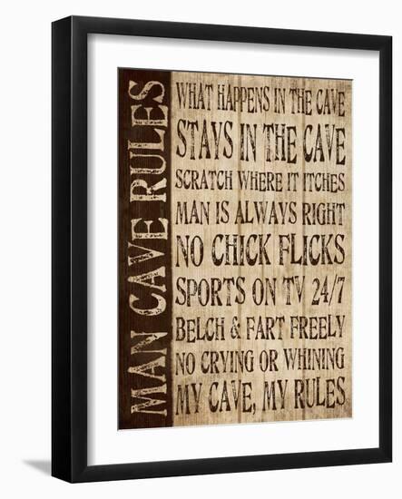 Man Cave Rules-N. Harbick-Framed Art Print