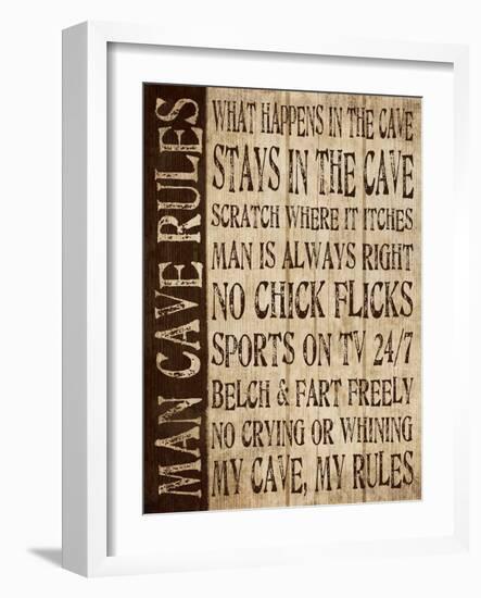 Man Cave Rules-N. Harbick-Framed Art Print