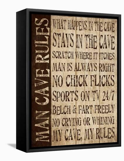 Man Cave Rules-N. Harbick-Framed Stretched Canvas