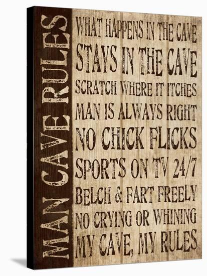 Man Cave Rules-N. Harbick-Stretched Canvas