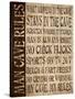 Man Cave Rules-N. Harbick-Stretched Canvas