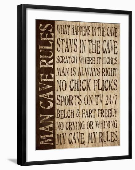 Man Cave Rules-N. Harbick-Framed Art Print