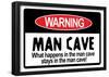 Man Cave Sign Art Print Poster-null-Framed Poster