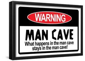 Man Cave Sign Art Print Poster-null-Framed Poster