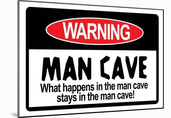 Man Cave Sign Art Print Poster-null-Mounted Poster