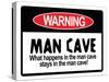 Man Cave Sign Art Print Poster-null-Stretched Canvas